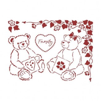 Stamperia Stencil D 20x15cm DayDream bears