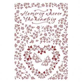 Stamperia Stencil G 21x29,7cm Provence Home is where the heart is