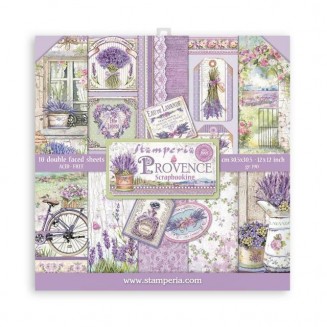 Stamperia 10 Χαρτιά Scrapbooking 30,5x30,5cm Διπλής Όψης Provence