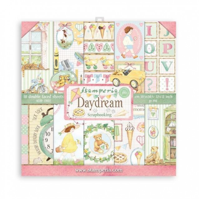 Stamperia 10 Χαρτιά Scrapbooking 30,5x30,5cm Διπλής Όψης DayDream