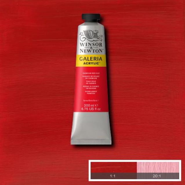 Winsor & Newton 200ml Galeria Acrylic Cadmium Red Hue