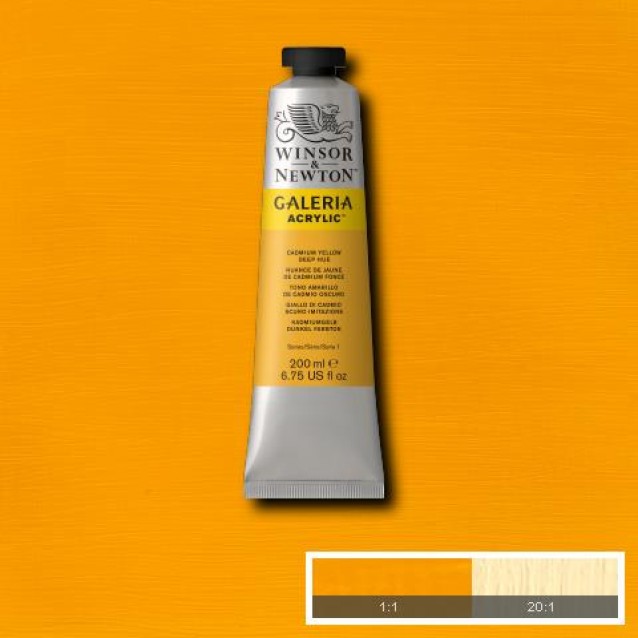 Winsor & Newton 200ml Galeria Acrylic Cadmium Yellow Deep Hue