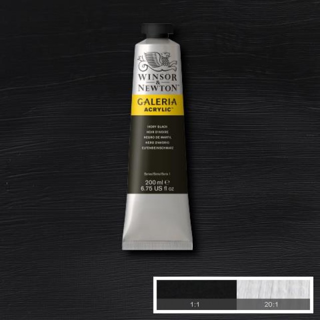 Winsor & Newton 200ml Galeria Acrylic Ivory Black