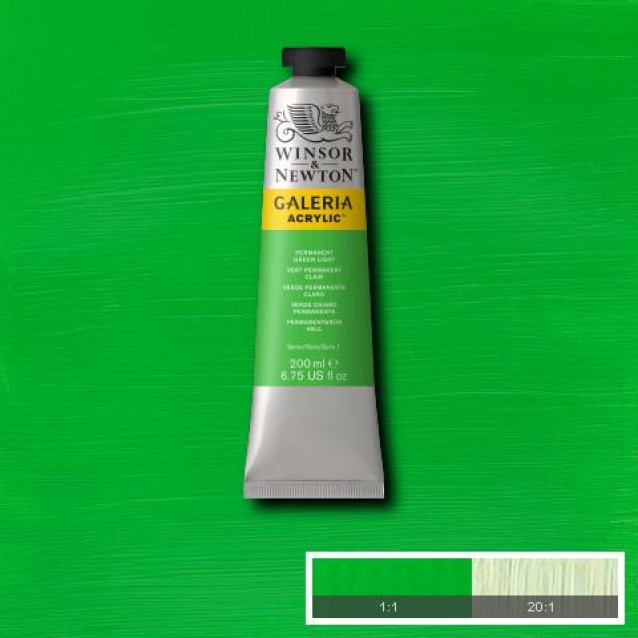 Winsor & Newton 200ml Galeria Acrylic Permanent Green Light