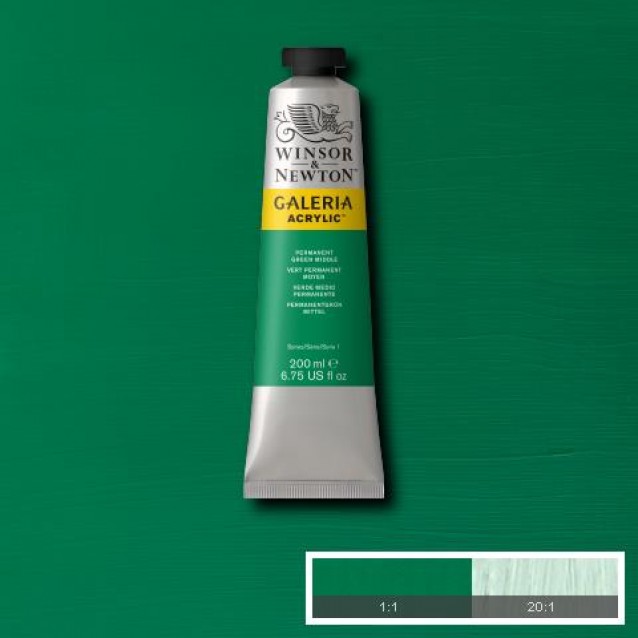 Winsor & Newton 200ml Galeria Acrylic Permanent Green Midle