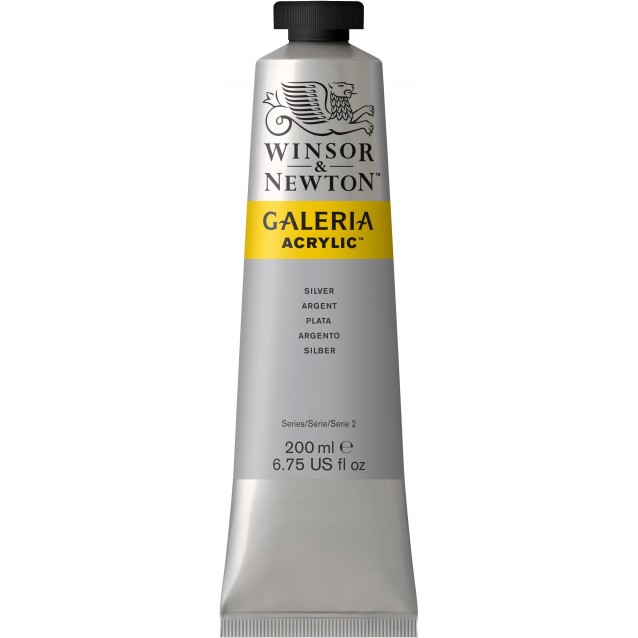 Winsor & Newton 200ml Galeria Acrylic Silver