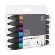 Winsor & Newton 6 Μαρκαδόροι Promarker Brush Rich Tones