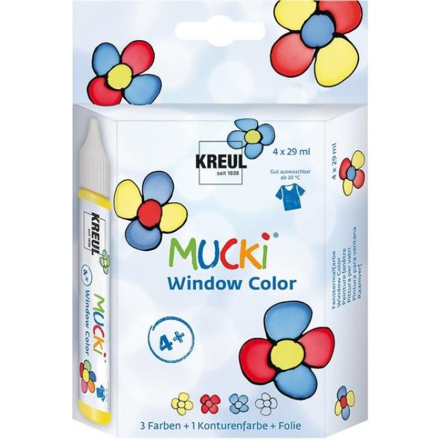 MUCKI Window Color 4 Χρώματα για Γυαλί x 29ml