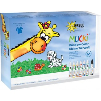 MUCKI Window Color 7 Χρώματα για Γυαλί x 29ml Ζώακια