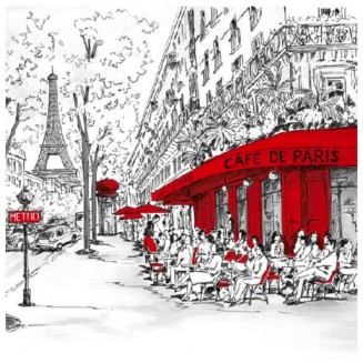 Ambiente 20 Χαρτοπετσέτες 33x33cm 3φύλλες Joli Paris FSC