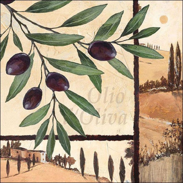 Ambiente 20 Χαρτοπετσέτες 33x33cm 3φύλλες Oliva FSC