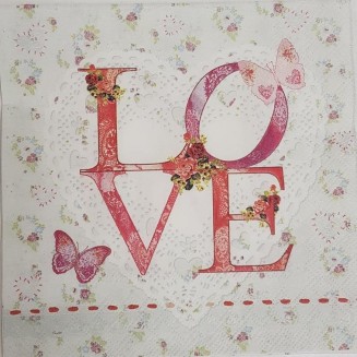 Ambiente 20 Χαρτοπετσέτες 33x33cm 3φύλλες Lovely FSC