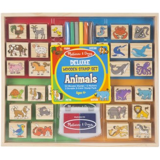 Melissa & Doug 10 Σφραγίδες & 6 Μαρκαδόροι Ζώα