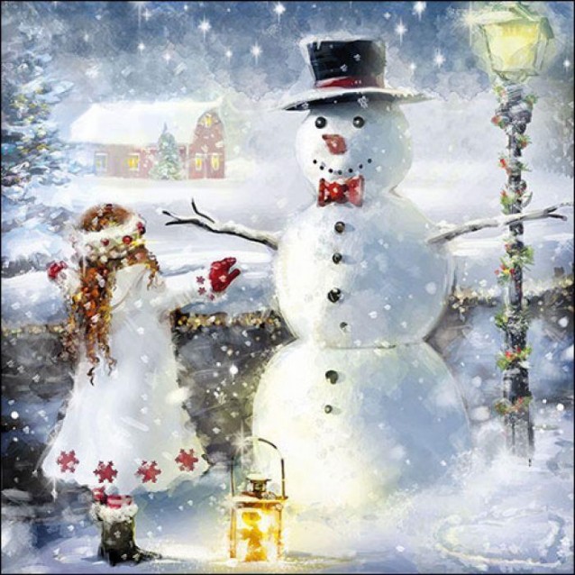 Ambiente 20 Χαρτοπετσέτες 33x33cm 3φύλλες Xmas Embrace FSC