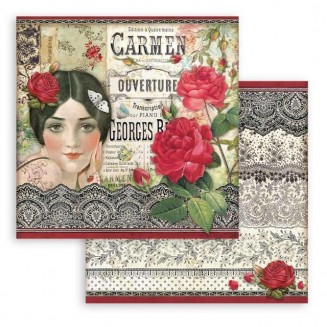 Stamperia Χαρτί Scrapbooking 30,5x30,5cm Διπλής Όψης Desire Carmen