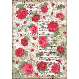 Stamperia Ριζόχαρτο Decoupage A4 (21x29,7cm) Desire Red Roses