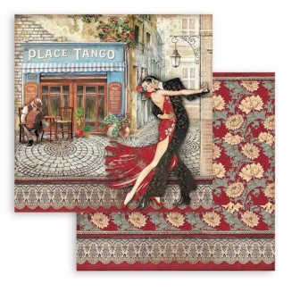 Stamperia Χαρτί Scrapbooking 30,5x30,5cm Διπλής Όψης Desire Place Du Tango