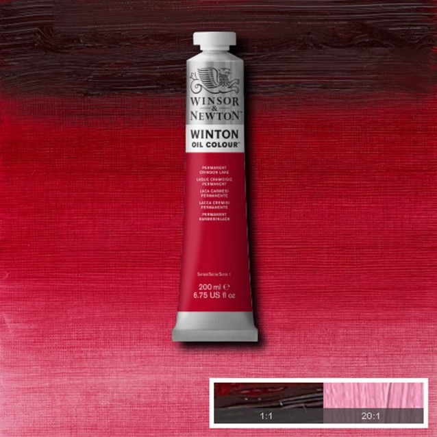 Winsor & Newton 200ml Winton Oil Permanent Crimson Lake