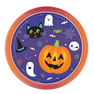 Amscan 8 Πιάτα Φαγητού 23cm Halloween Friends