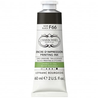 Charbonnel 60ml Μελάνι Τυπώματος Water Washable Black F66  Series 1