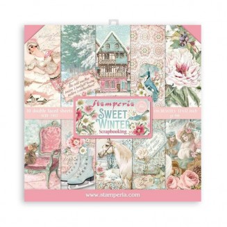 Stamperia 10 Χαρτιά Scrapbooking 30,5X30,5cm Διπλής Όψης Sweet Winter