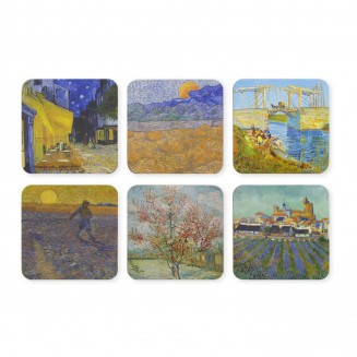 6 Σουβέρ 10,5x10,5x0,4cm Van Gogh 