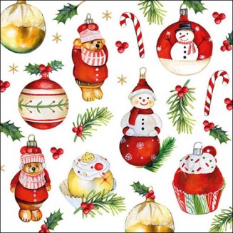 Ambiente 20 Χαρτοπετσέτες 33x33cm 3φύλλες Christmas Hanging Ornaments FSC