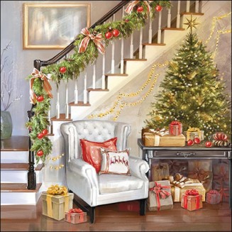 Ambiente 20 Χαρτοπετσέτες 33x33cm 3φύλλες Christmas Interior FSC