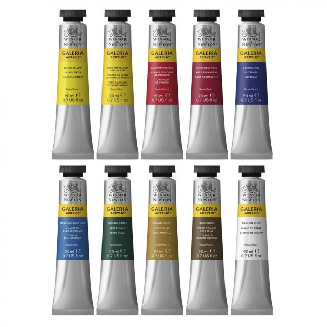 Winsor & Newton Galeria 10 σωληνάρια Ακρυλικά 20ml