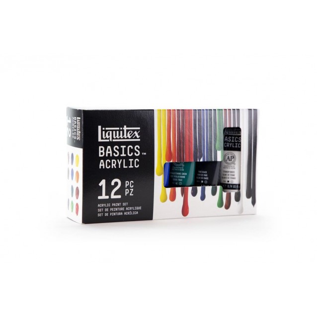 Liquitex Basics 12 σωληνάρια Ακρυλικά 22ml