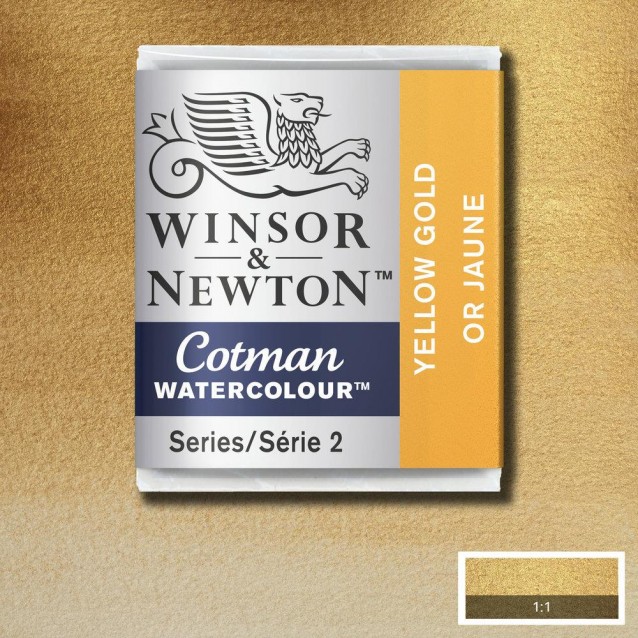 Winsor & Newton Half Pan Ακουαρέλας Cotman 088 Yellow Gold Series 2