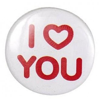 Rico Design Button 25mm I Love You