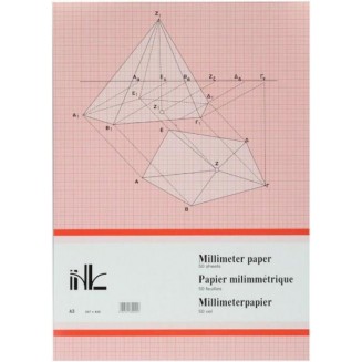 Μπλοκ Μιλιμετρέ Αδιαφανές A3 (29,7x42 cm) 50 Φύλλων