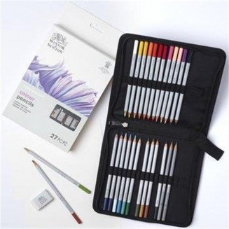 Winsor & Newton Υφασμάτινη Κασετίνα με 26 Μολύβια και Γόμα Studio Collection