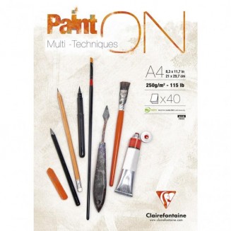 Clairefontaine Μπλοκ Mix Media PaintON 40 φύλλων A4 (21x29,7cm) 250gr