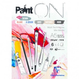 Clairefontaine Μπλοκ Mix Media PaintON Mixed 24 φύλλων A5 (14,8x21cm) 250gr