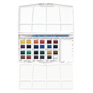 Winsor & Newton Cotman Κασετίνα Travel Set με 24 Πλακάκια Ακουαρέλας & Πινέλο