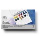 Winsor & Newton Cotman Κασετίνα Pocket Set με 12 Πλακάκια Ακουαρέλας & Πινέλο