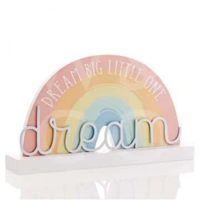 Petit Cheri Πλακέτα Ουράνιο Τόξο Dream Big Little One