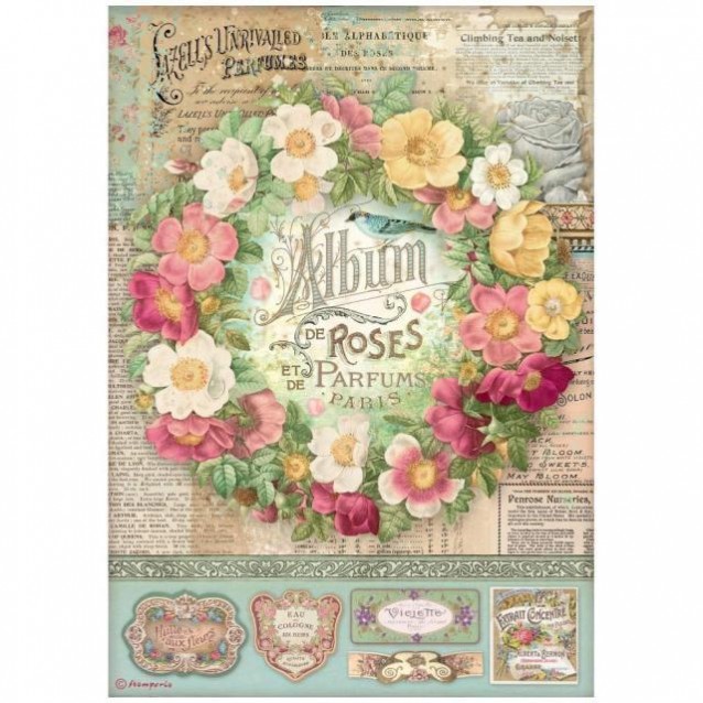 Stamperia Ριζόχαρτο Decoupage A4 (21x29,7cm) Album de Roses