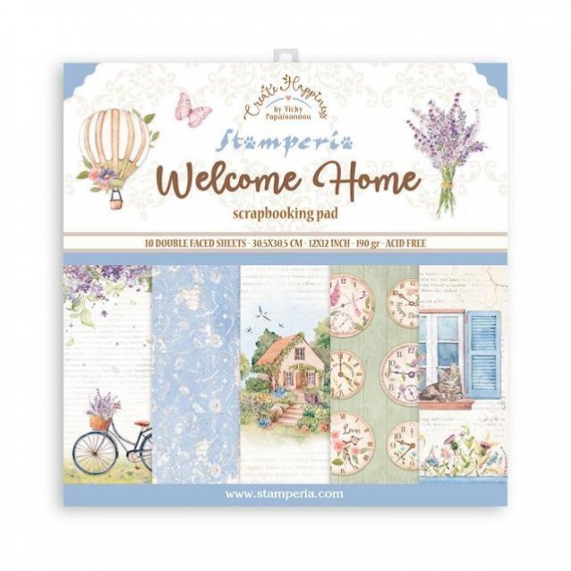 Stamperia 10 Χαρτιά Scrapbooking 30,5x30,5cm Διπλής Όψης Home