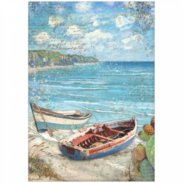 Stamperia Ριζόχαρτο Decoupage A4 (21x29,7cm) Blue Dream boats