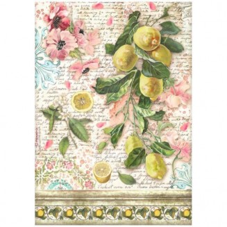 Stamperia Ριζόχαρτο Decoupage A4 (21x29,7cm) Blue Dream lemons