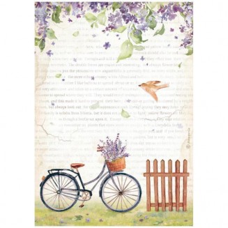 Stamperia Ριζόχαρτο Decoupage A4 (21x29,7cm) Create Happinew Welcome Home bicycle