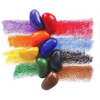 Crayon Rocks (Λαβή Ενίσχυσης Δεξιοτήτων) 8 Κηρομπογιές Σόγιας σε Βελούδινο Τσαντάκι