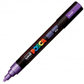 Posca Μαρκαδόρος PC-5M Μεσαίος 1,8-2,5mm Μεταλλικό Βιολέ