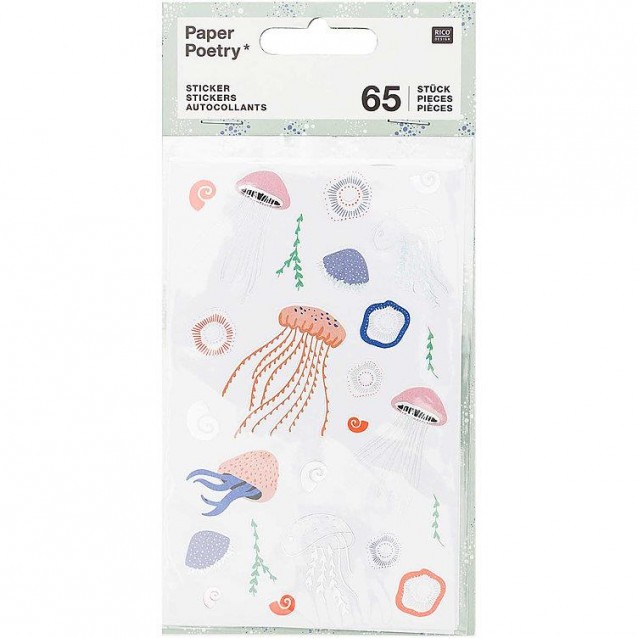 Rico Design 65 Αυτοκόλλητα Stickers Jelly Fish FSC