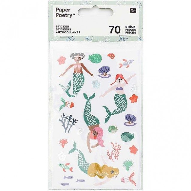 Rico Design 70 Αυτοκόλλητα Stickers Mermaid FSC