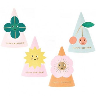 Rico Design 8 Mini Καπελάκια Party Happy Birthday 12cm