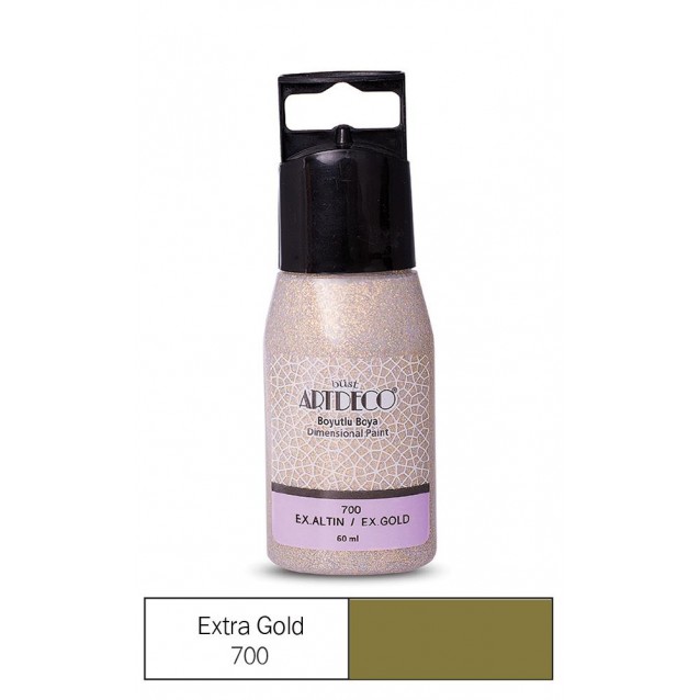 Artdeco 60ml Ακρυλικό Χρώμα 3D Liner Glitter Extra Gold 700